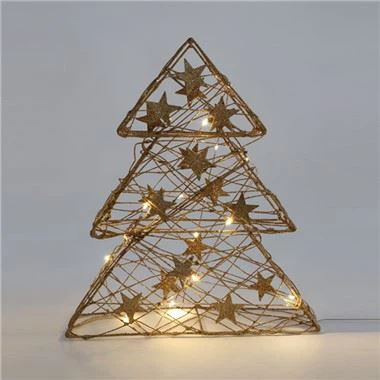 دھاتی کرسمس ٹری کے سائز کا ایل ای ڈی ٹیبل لیمپ